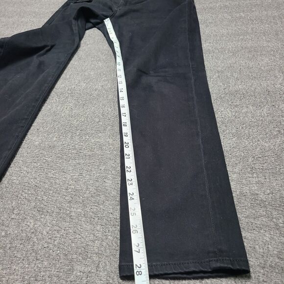 AG Adriano Goldschmied Pants Womens 31R Black Stevie Ankle Slim Straight Leg USA - Picture 2 of 10